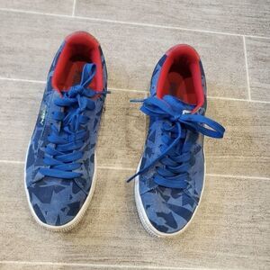 Puma Suede Blue Camaflouge Sneaker